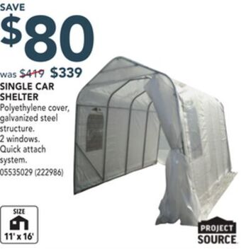 Réno Dépôt Project source single car shelter offer