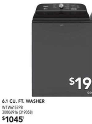 Réno Dépôt Whirlpool 6.1 cu. ft. washer offer