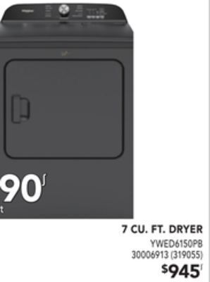 Réno Dépôt Whirlpool 7 cu. ft. dryer offer