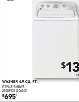 Réno Dépôt Ge washer 4.9 cu. ft offer