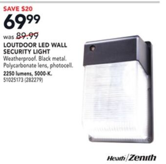 Réno Dépôt Heath zenith loutdoor led wall security light offer