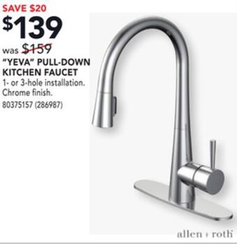 Réno Dépôt Allen + roth yeva pull-down kitchen faucet offer