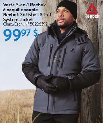 Walmart Reebok softshell 3-in-1 system jacket offer