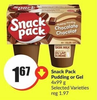 FreshCo Snack Pack Pudding or Gel 4x99g offer
