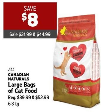 Ren’s Pets Depot All canadian naturals large bags of cat food offer