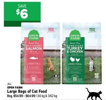 Ren’s Pets Depot Open farm large bags of cat food offer