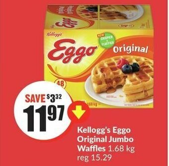 FreshCo Kellogg's Eggo Original Jumbo Waffles 1.68 kg offer