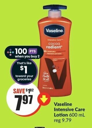 FreshCo Vaseline Intensive Care Lotion 600 mL offer