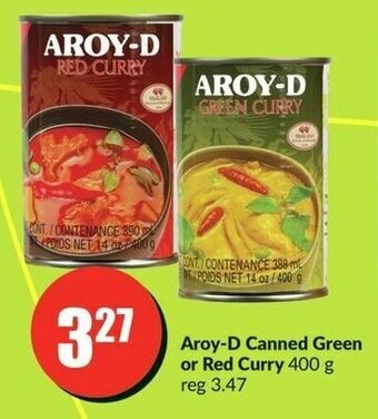 FreshCo Aroy-D Canned Green or Red Curry 400g offer