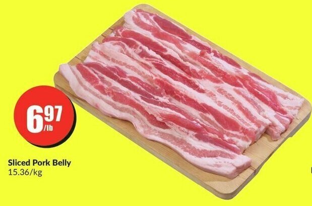 FreshCo Sliced Pork Belly 15.36/kg offer