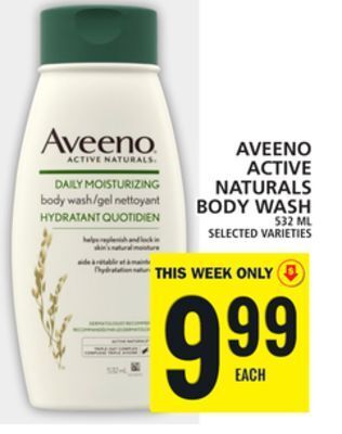 Food Basics Aveeno active naturals body wash offer