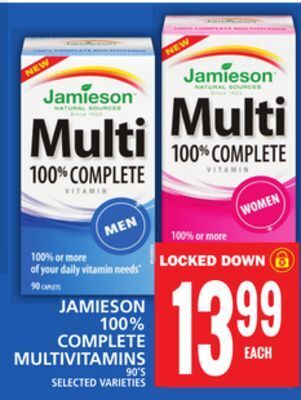 Food Basics Jamieson 100% complete multivitamins offer