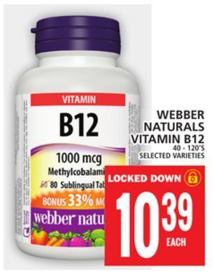Food Basics Webber naturals vitamin b12 offer