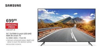 The Source Samsung 55 cu7000 crystal led uhd hdr 4k smart tv offer