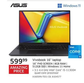 The Source Asus vivobook 16 laptop offer