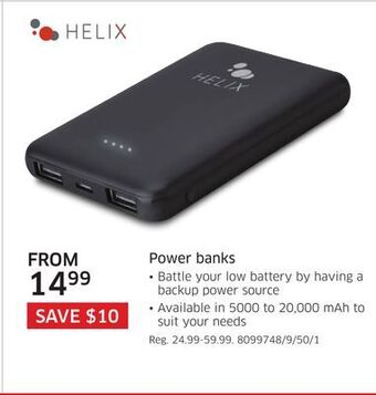 The Source Helix power banks offer