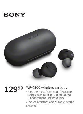 The Source Sony wf-c500 wireless earbuds offer