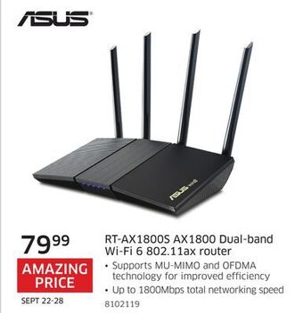 The Source Asus rt-ax1800s ax1800 dual-band wi-fi 6 802.11ax router offer