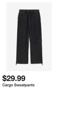 H&M Cargo sweatpants offer