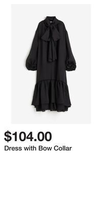 H&M Dress with bow collar offer