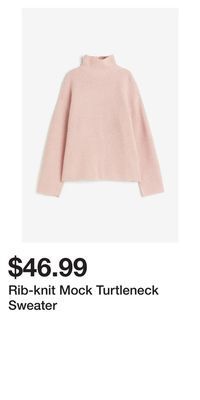 H&M Rib-knit mock turtleneck sweater offer