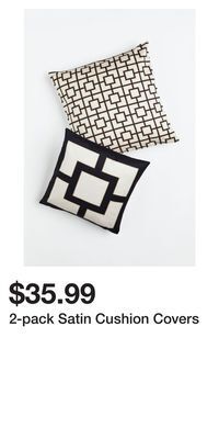 H&M 2-pack satin cushion covers offer