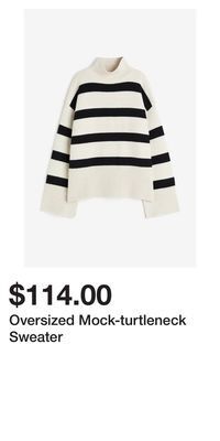 H&M Oversized mock-turtleneck sweater offer