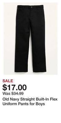 Old Navy Old navy straight built-in flex uniform pants for boys offer