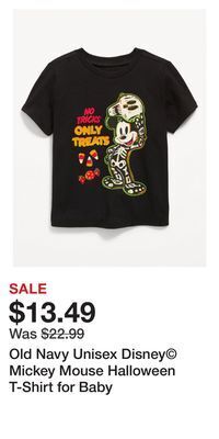 Old Navy Old navy unisex disney mickey mouse halloween t-shirt for baby offer