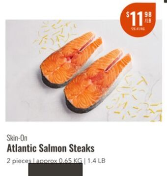 Wild Fork Foods Atlantic salmon steaks offer