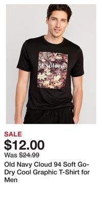 Old Navy Old navy cloud 94 soft go-dry cool graphic t-shirt for men offer