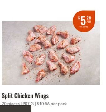 Wild Fork Foods Split chicken wings offer