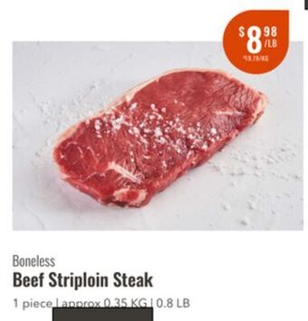 Wild Fork Foods Beef striploin steak offer