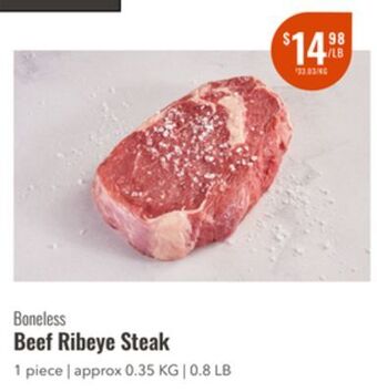 Wild Fork Foods Beef ribeye steak offer