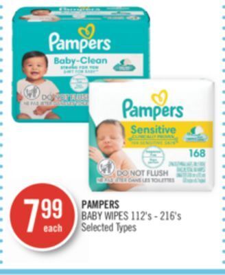 Shoppers Drug Mart Pampers baby wipes offer