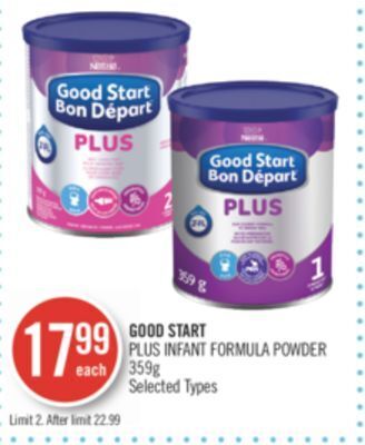 Shoppers Drug Mart Nestle good start plus infant formula powder offer