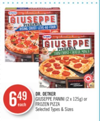 Shoppers Drug Mart Dr. oetker giuseppe panini frozen pizza offer