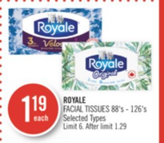 Shoppers Drug Mart Royale facial tissues offer