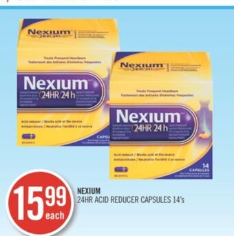 Shoppers Drug Mart Nexium 24 hr acid reducer capsules 14's offer