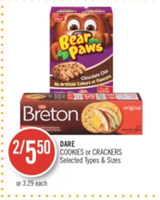 Shoppers Drug Mart Dare cookies or crackers offer