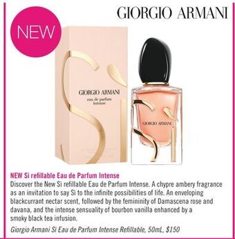 Shoppers Drug Mart Giorgio armani sì eau de parfum intense refillable offer