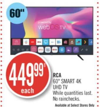 Shoppers Drug Mart Rca 60 smart 4k uhd tv offer
