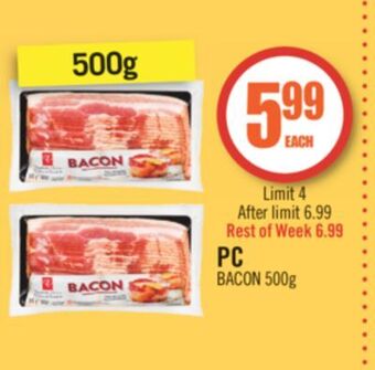 Shoppers Drug Mart Pc bacon offer
