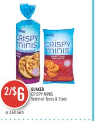Shoppers Drug Mart Quaker crispy minis offer