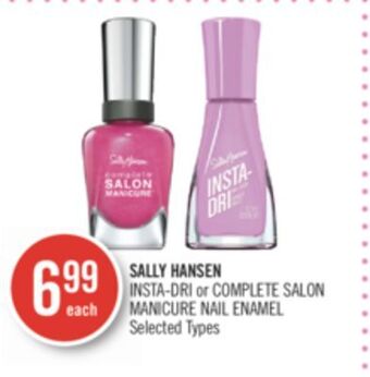 Shoppers Drug Mart Sally hansen insta-dri or complete salon manicure nail enamel offer