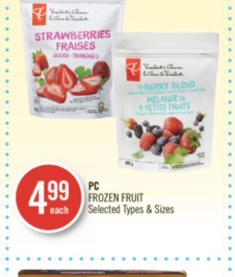 Shoppers Drug Mart Pc frozen fruit offer