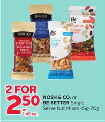 Rexall Nosh & co. or be better single serve nut mixes offer