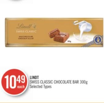 Shoppers Drug Mart Lindt swiss classic chocolate bar offer