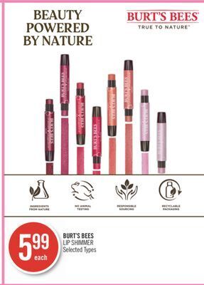 Shoppers Drug Mart Burt's bees lip shimmer offer
