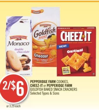 Shoppers Drug Mart Pepperidge farm cookies cheez-it or pepperidge farm goldfish baked snacks crackers offer
